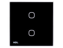 HDL iTouch 2 Button Wall Panel BLACK