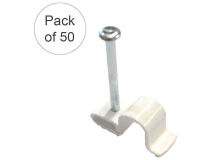 (50) 7mm METAL Fire Resistant Clips WHITE