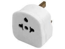 EURO Adaptor Socket - UK Mains Plug WHITE