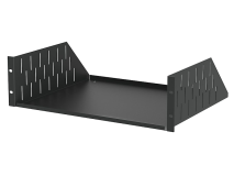 PENN-ELCOM 3U Plain Rack Shelf Black