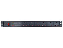 PENN-ELCOM 6 Way Horizontal Rack Mount PDU