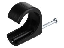 (50) Q-CRIMP 22-26mm Round Cable Clips BLK