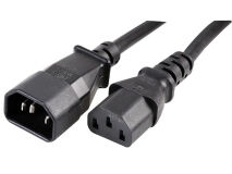 1m 10A C14 to IEC C13 Socket Ext Lead