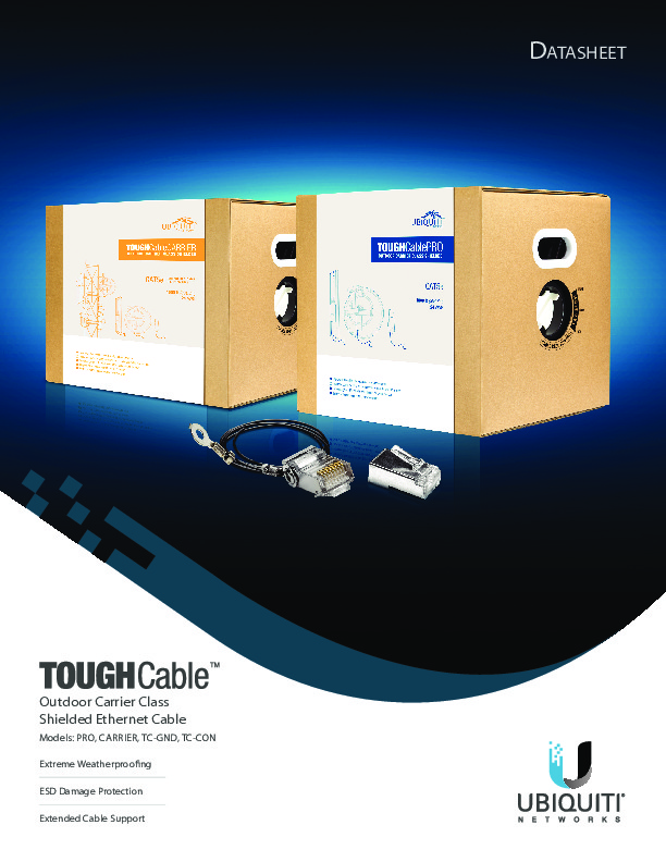 Ubiquiti ToughCable Pro TC-PRO Industrial Grade Shielded Ethernet
